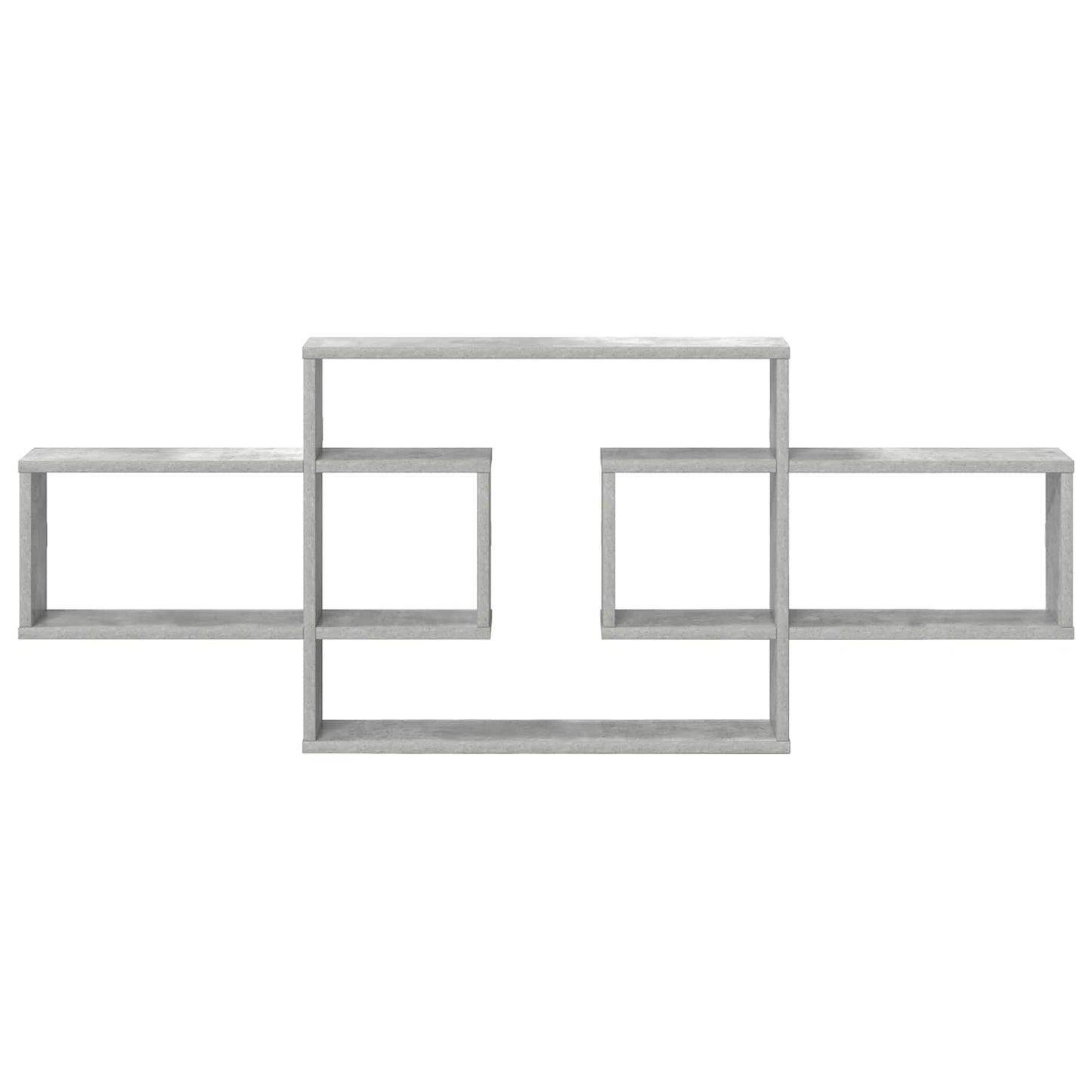 Wandplank Betongrijs 130 x 10 x 50 cm Bewerkt hout