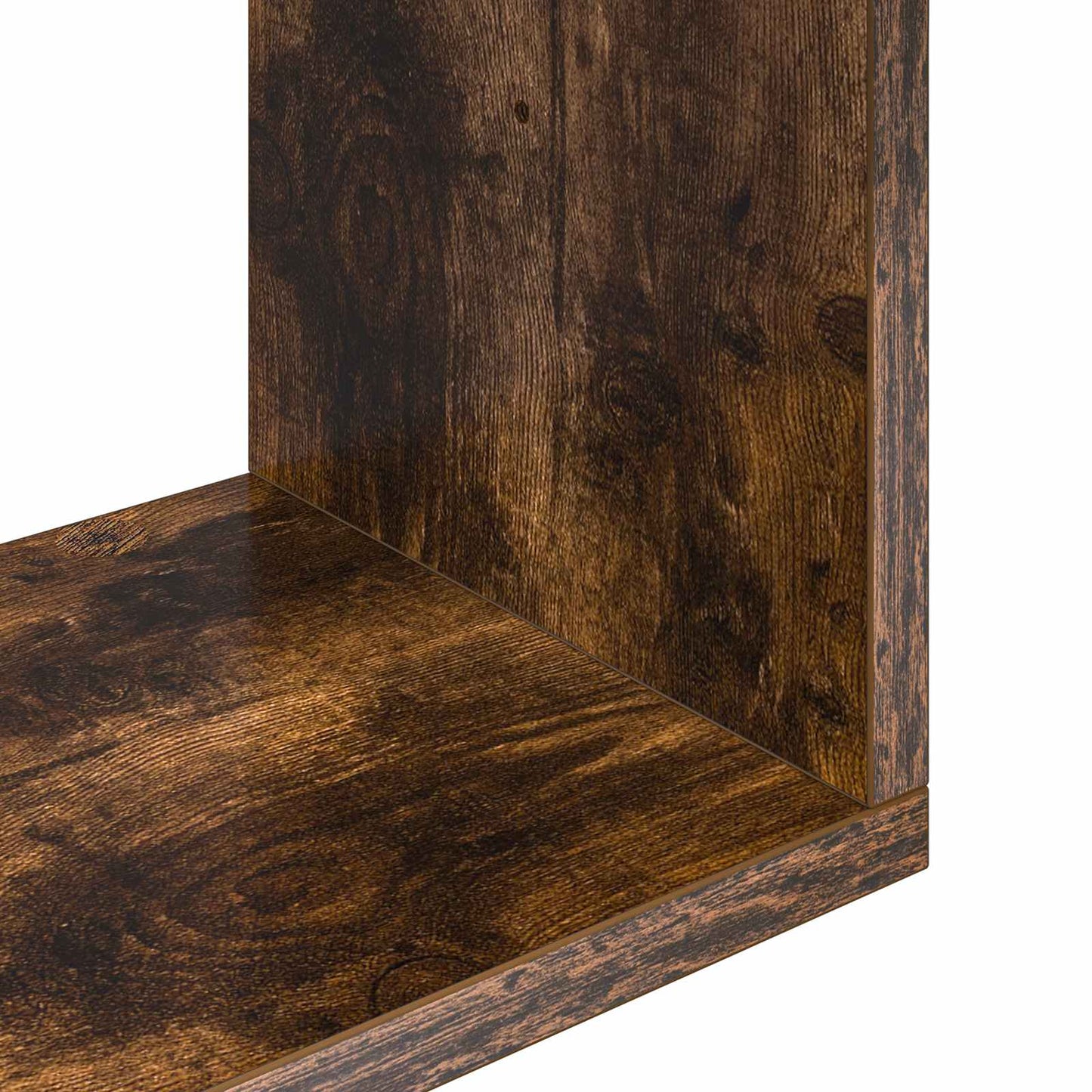 Wandplank Gerookt eiken 130 x 10 x 50 cm Bewerkt hout