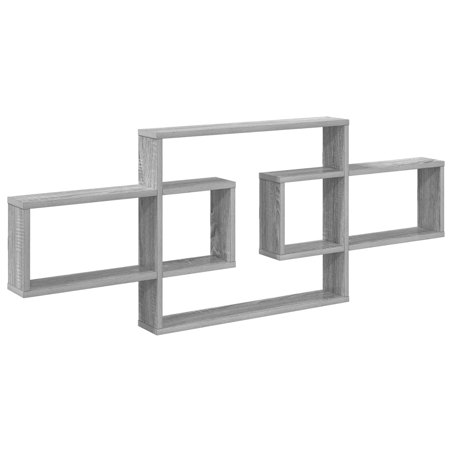 Wandplank Grijs Sonoma 130 x 10 x 50 cm Bewerkt hout