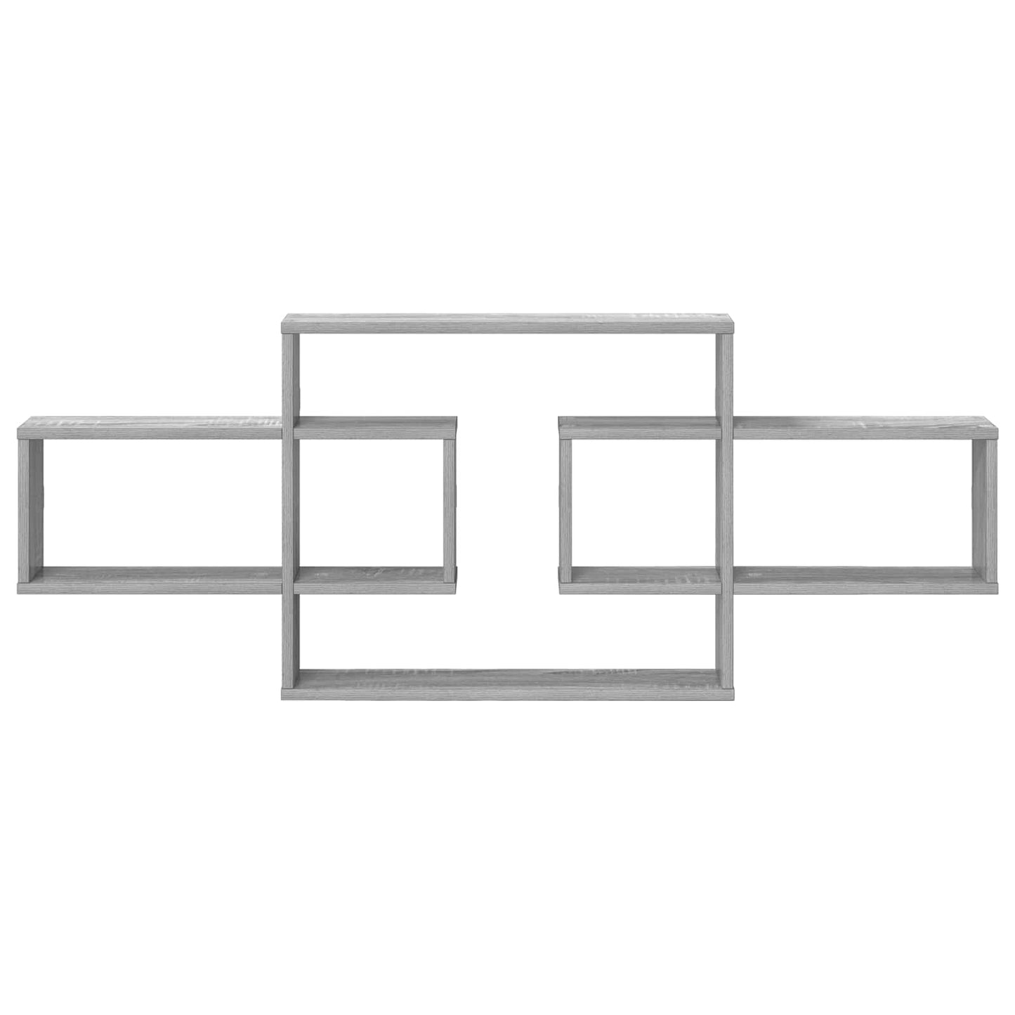 Wandplank Grijs Sonoma 130 x 10 x 50 cm Bewerkt hout