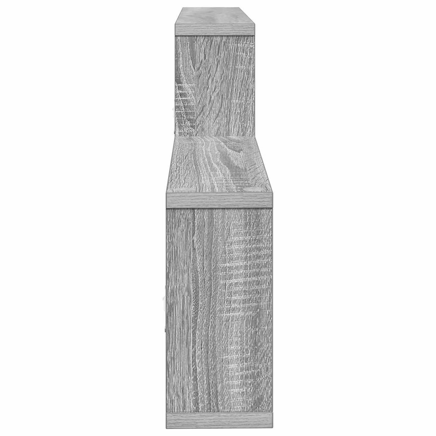 Wandplank Grijs Sonoma 130 x 10 x 50 cm Bewerkt hout