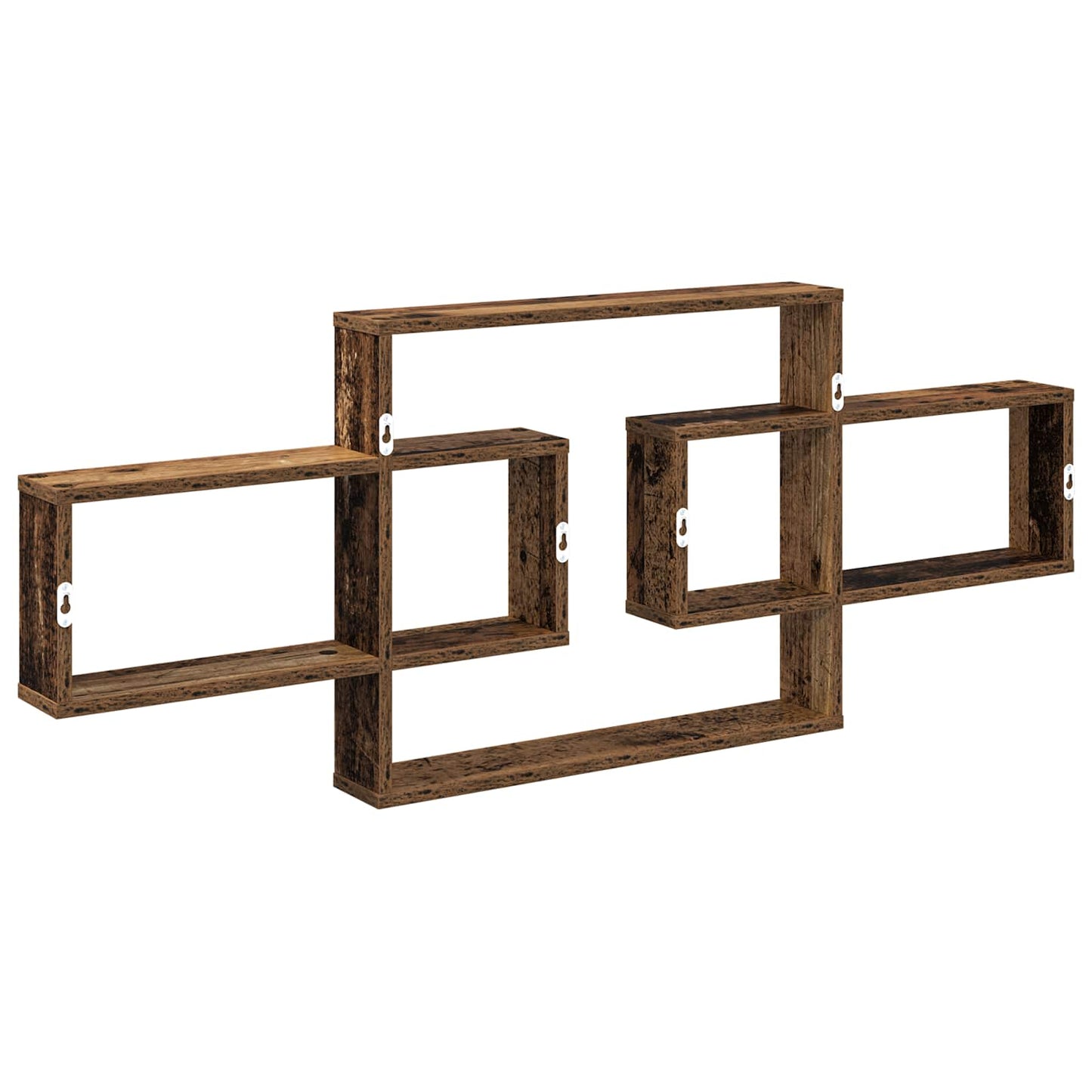 Wandplank Oud hout 130 x 10 x 50 cm Bewerkt hout