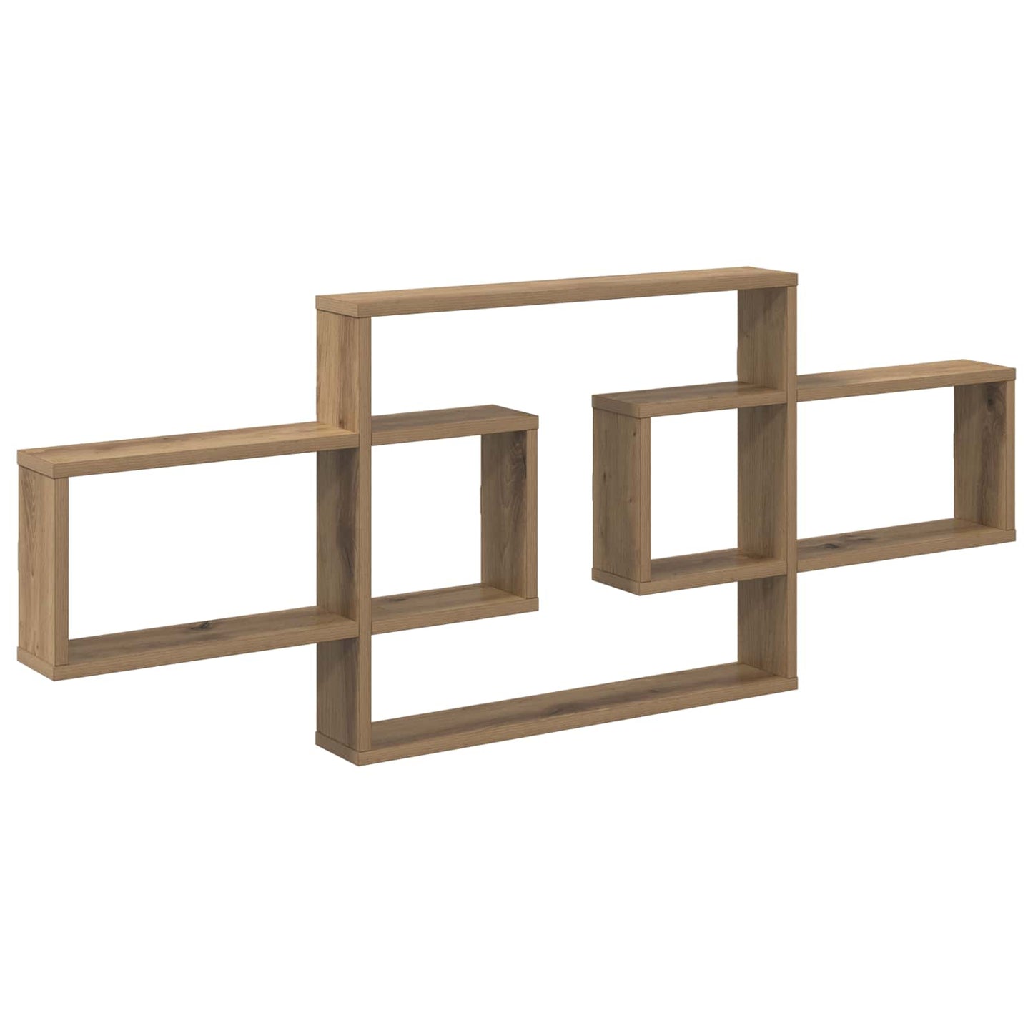 Wandplank Artisanaal eiken 130 x 10 x 50 cm Bewerkt hout