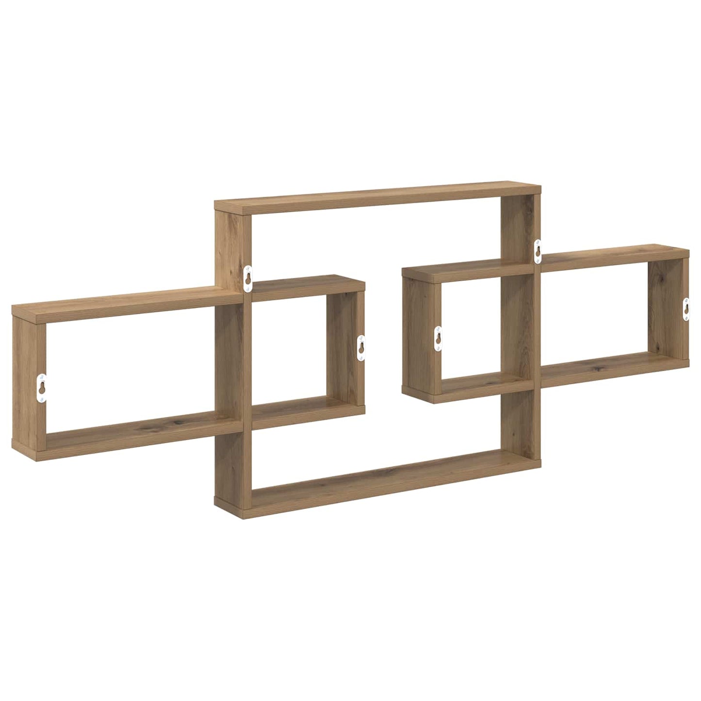 Wandplank Artisanaal eiken 130 x 10 x 50 cm Bewerkt hout