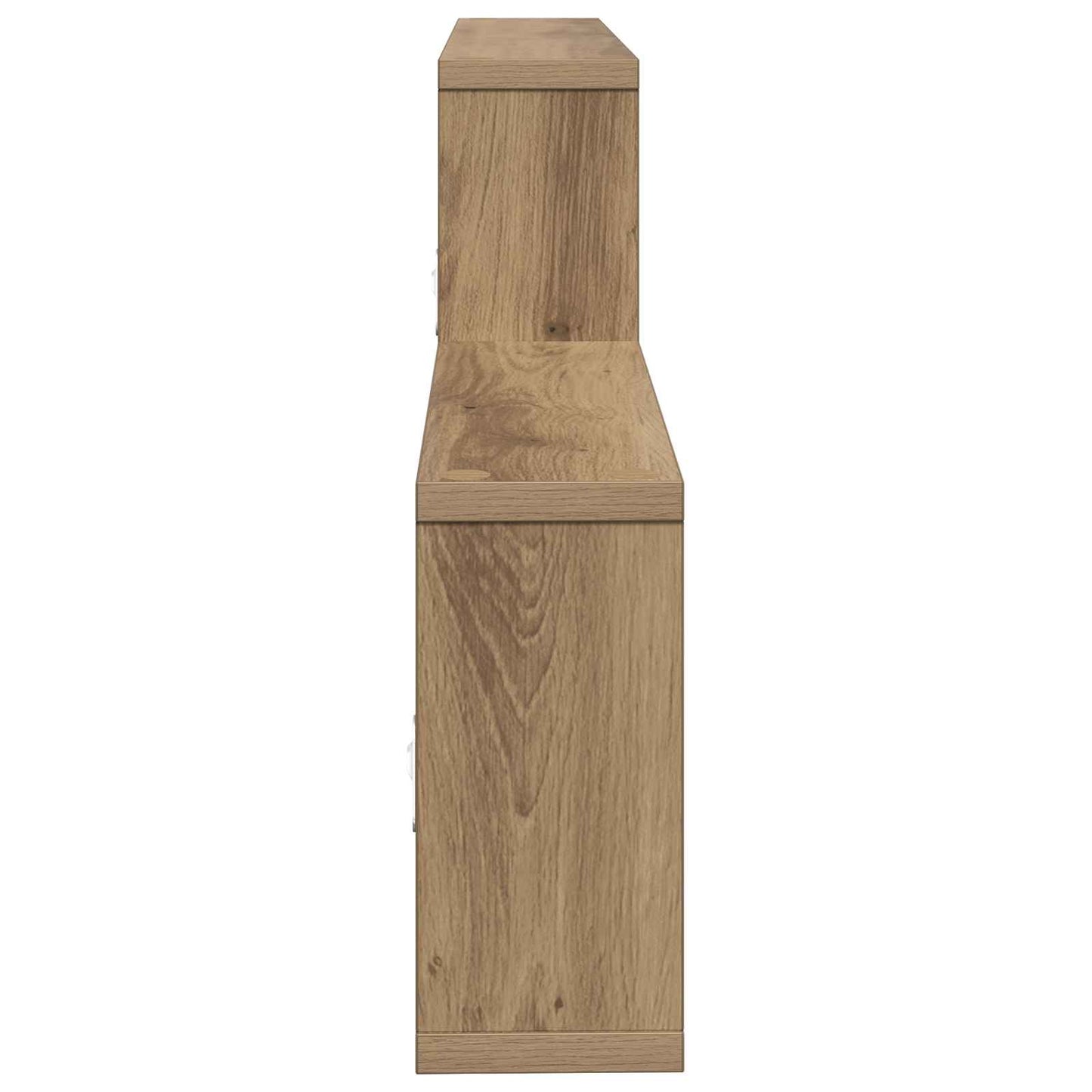 Wandplank Artisanaal eiken 130 x 10 x 50 cm Bewerkt hout