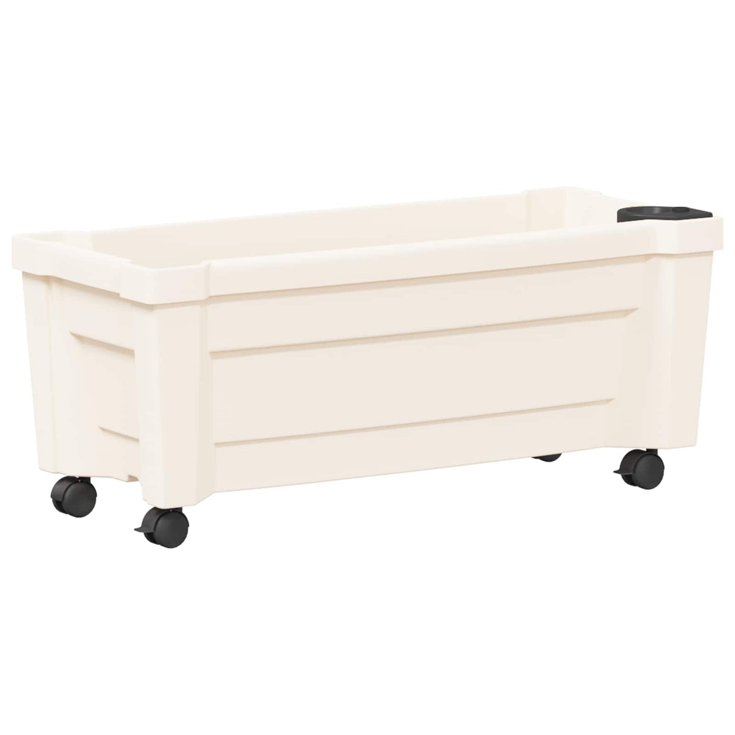 Calypso plantenbak met wielen Wit 79 x 35 x 33 cm PP is nu te koop bij PeponiXL, paradijselijk wonen!