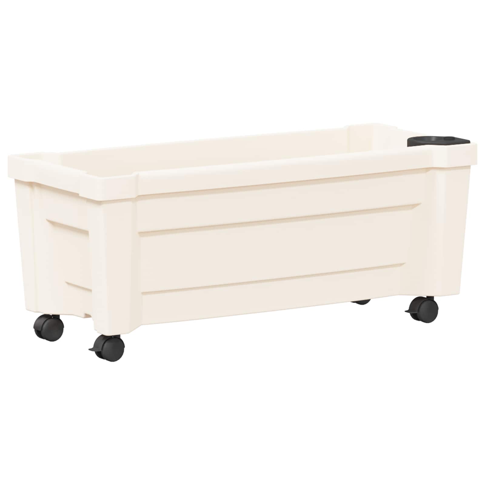 Calypso plantenbak met wielen Wit 79 x 35 x 33 cm PP is nu te koop bij PeponiXL, paradijselijk wonen!