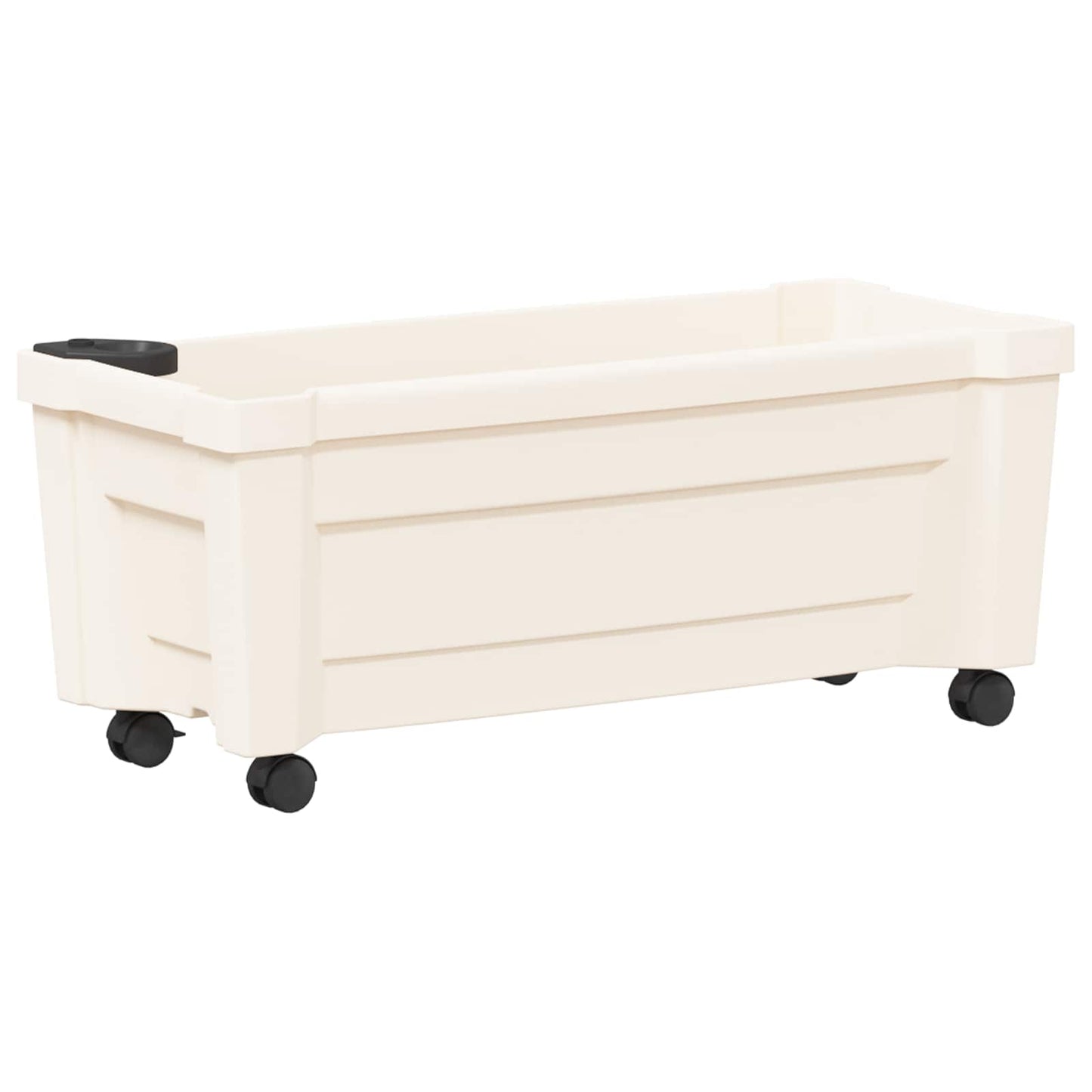 Calypso plantenbak met wielen Wit 79 x 35 x 33 cm PP is nu te koop bij PeponiXL, paradijselijk wonen!