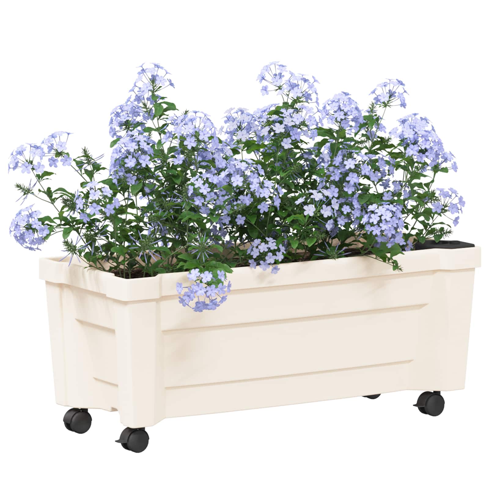 Calypso plantenbak met wielen Wit 79 x 35 x 33 cm PP is nu te koop bij PeponiXL, paradijselijk wonen!