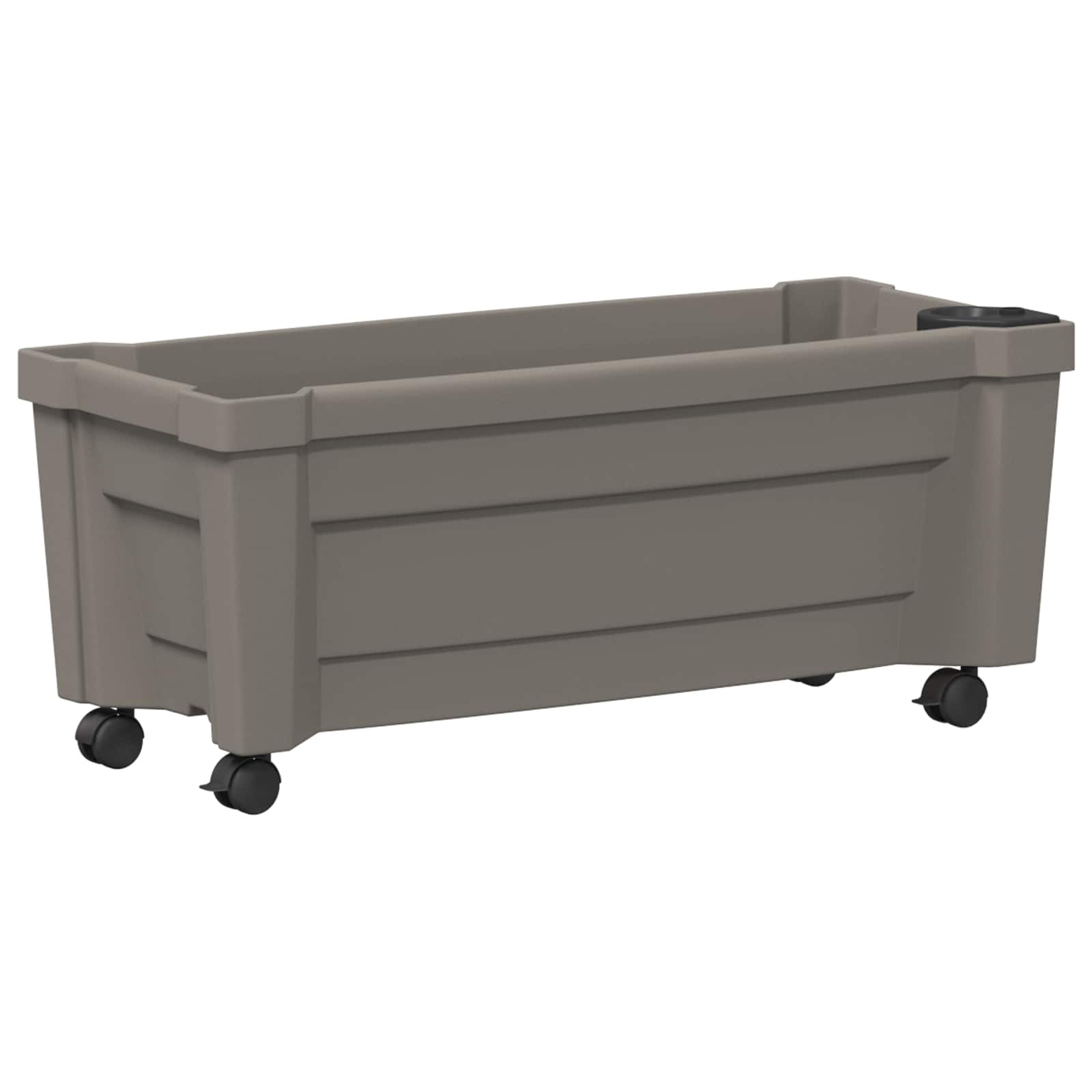Calypso plantenbak met wielen Grijs 79 x 35 x 33 cm PP is nu te koop bij PeponiXL, paradijselijk wonen!