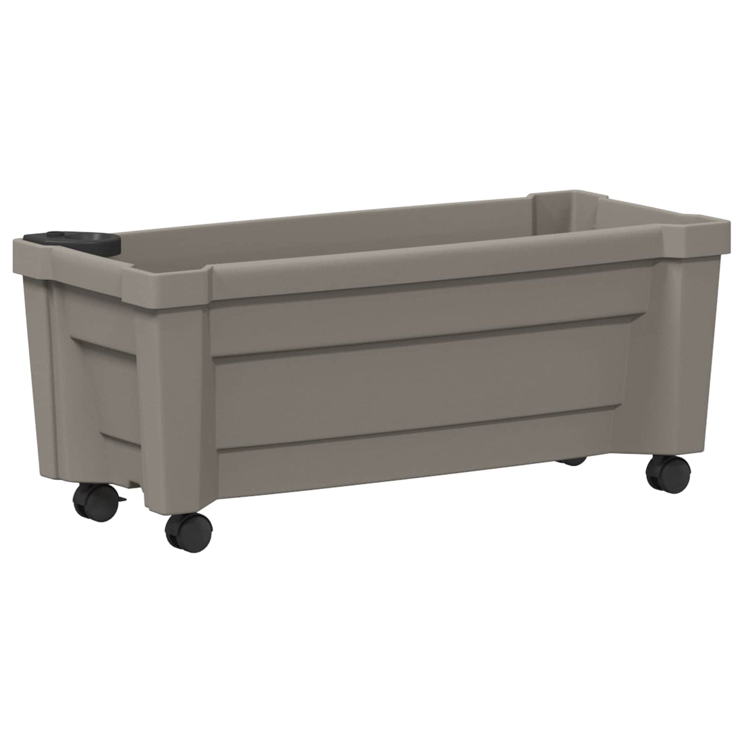 Calypso plantenbak met wielen Grijs 79 x 35 x 33 cm PP is nu te koop bij PeponiXL, paradijselijk wonen!