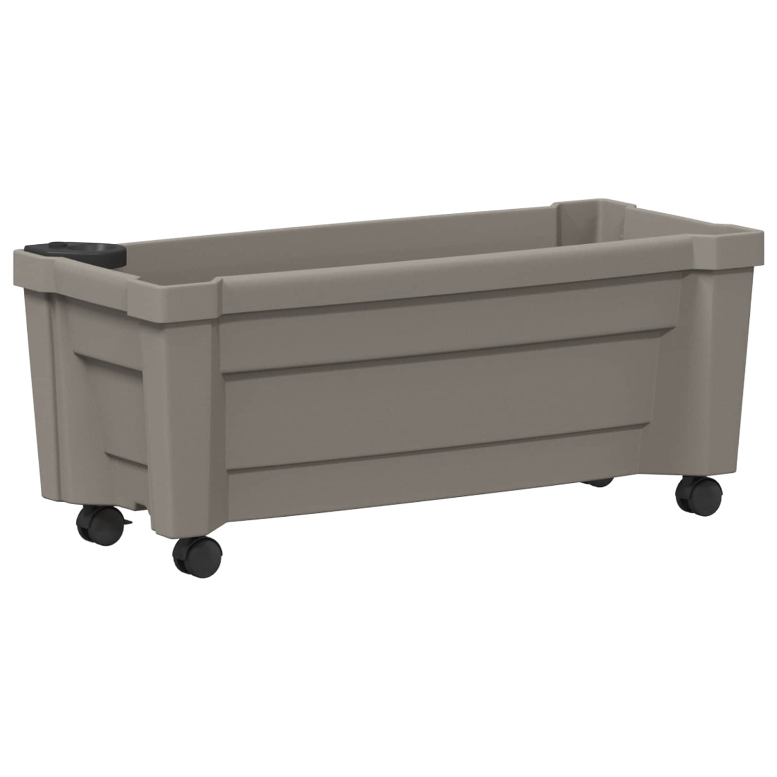 Calypso plantenbak met wielen Grijs 79 x 35 x 33 cm PP is nu te koop bij PeponiXL, paradijselijk wonen!