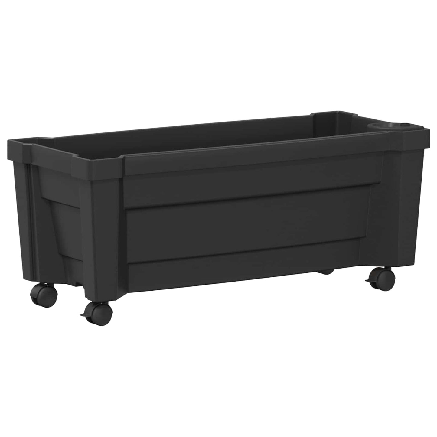 Calypso plantenbak met wielen Antracietkleurig 79 x 35 x 33 cm is nu te koop bij PeponiXL, paradijselijk wonen!
