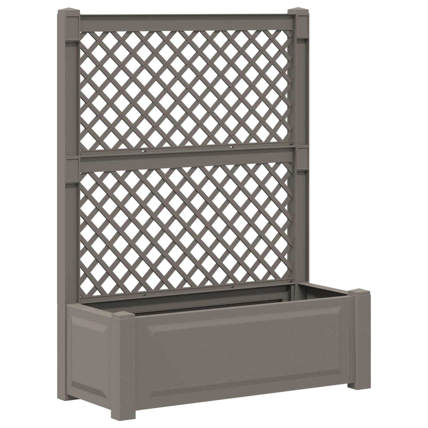 Grote plantenbak met trellis Grijs 99,5 x 43 x 133,5 cm PP is nu te koop bij PeponiXL, paradijselijk wonen!