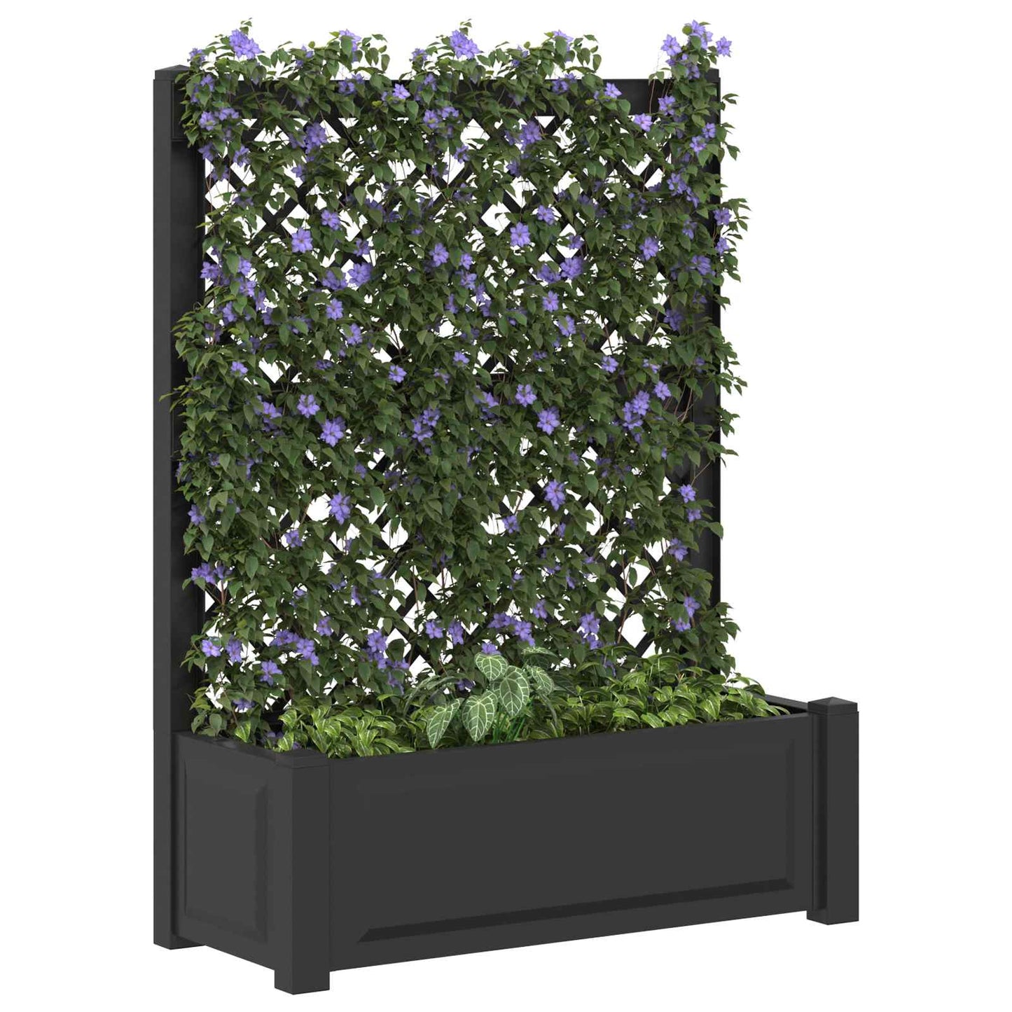 Grote plantenbak met trellis Antracietkleurig is nu te koop bij PeponiXL, paradijselijk wonen!