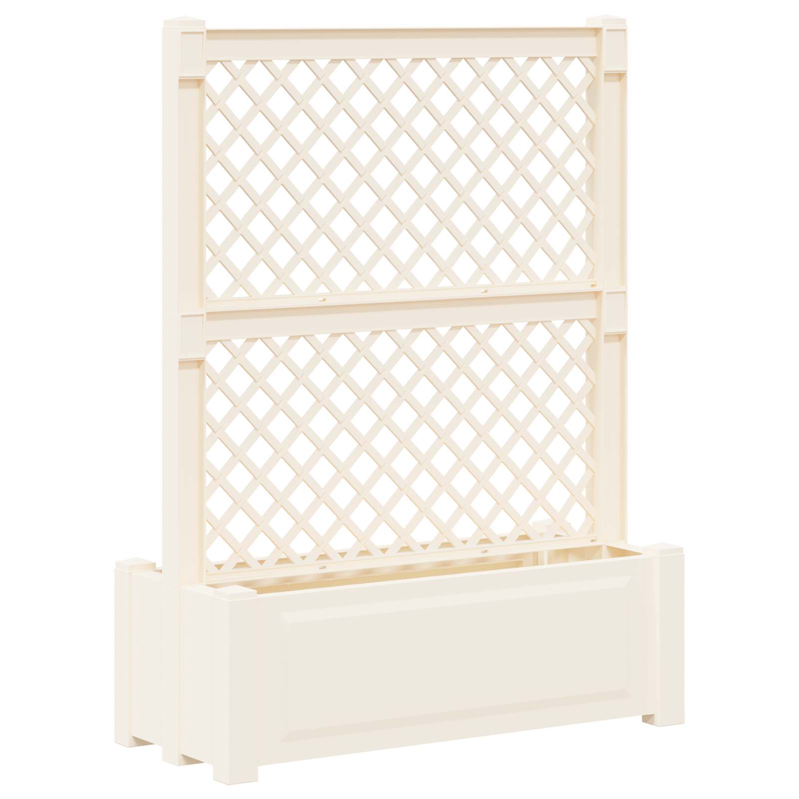 Grote planter met trellis Wit 99,5 x 43 x 133,5 PP is nu te koop bij PeponiXL, paradijselijk wonen!