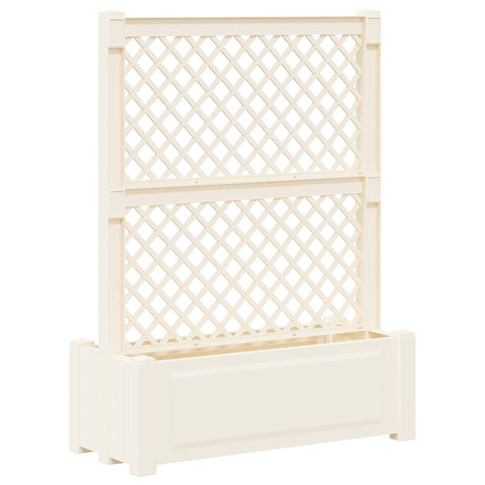 Grote planter met trellis Wit 99,5 x 43 x 133,5 PP is nu te koop bij PeponiXL, paradijselijk wonen!