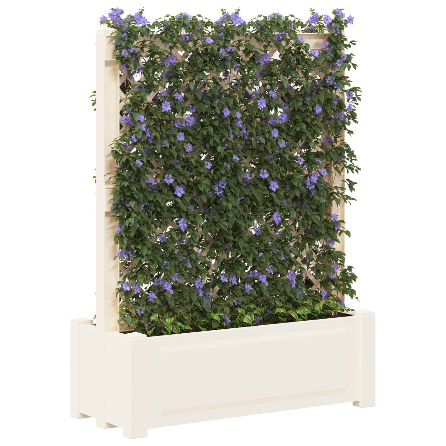 Grote planter met trellis Wit 99,5 x 43 x 133,5 PP is nu te koop bij PeponiXL, paradijselijk wonen!