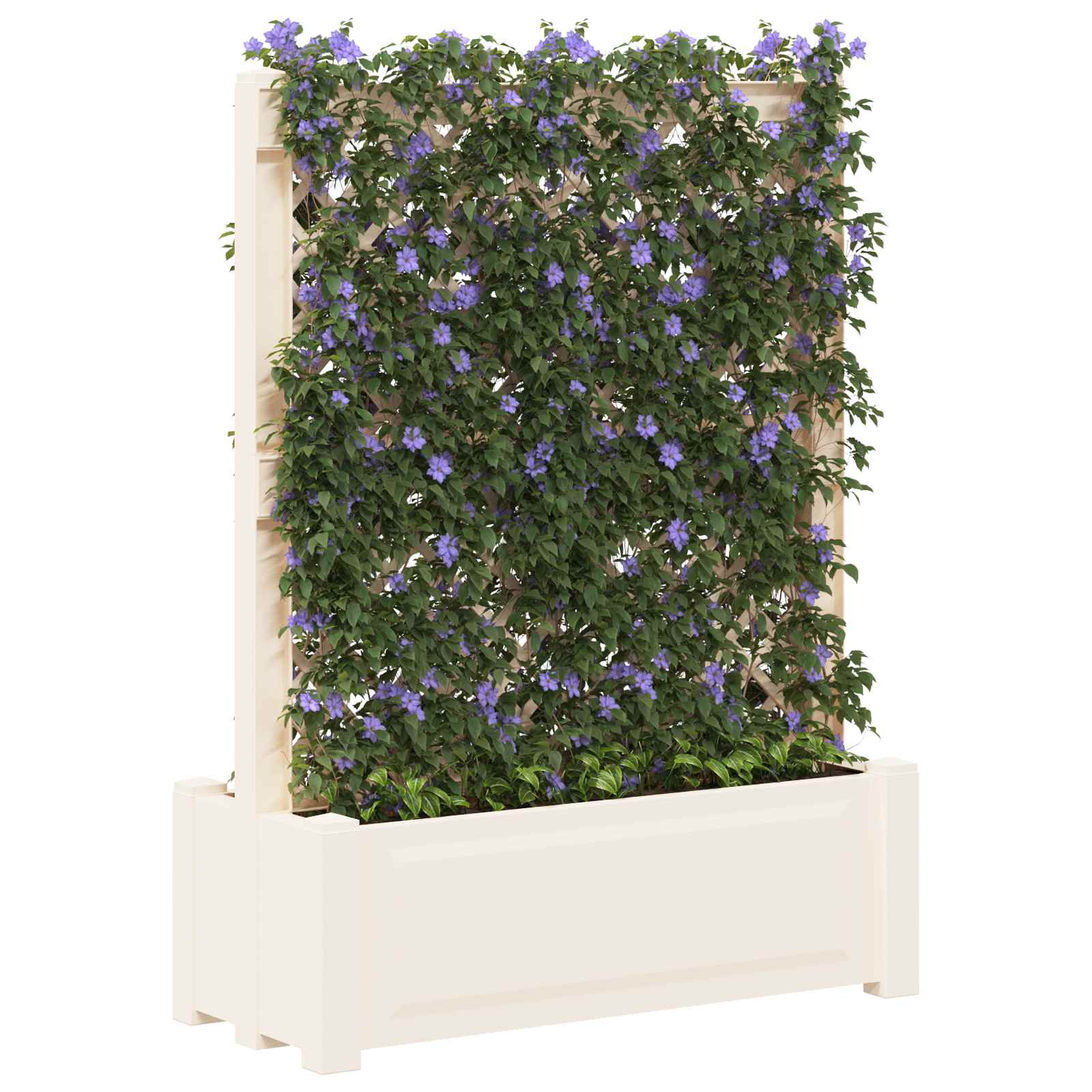 Grote planter met trellis Wit 99,5 x 43 x 133,5 PP is nu te koop bij PeponiXL, paradijselijk wonen!