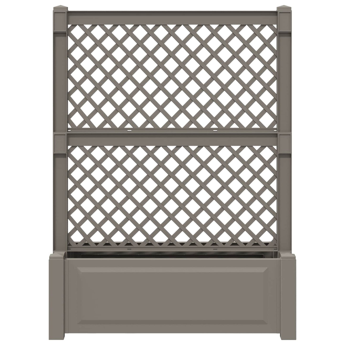 Grote planter met trellis Grijs 99,5 x 43 x 133,5 PP is nu te koop bij PeponiXL, paradijselijk wonen!