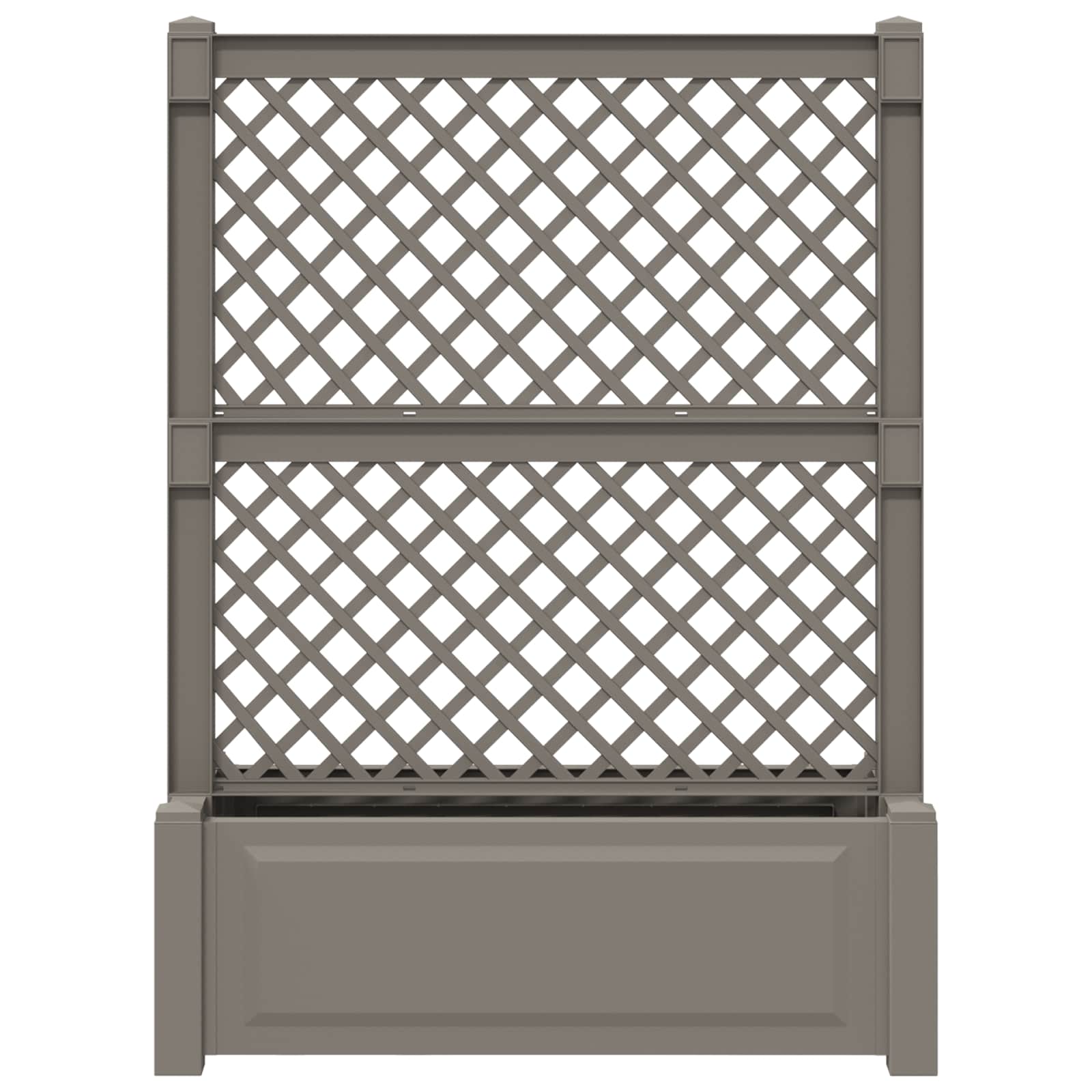 Grote planter met trellis Grijs 99,5 x 43 x 133,5 PP is nu te koop bij PeponiXL, paradijselijk wonen!