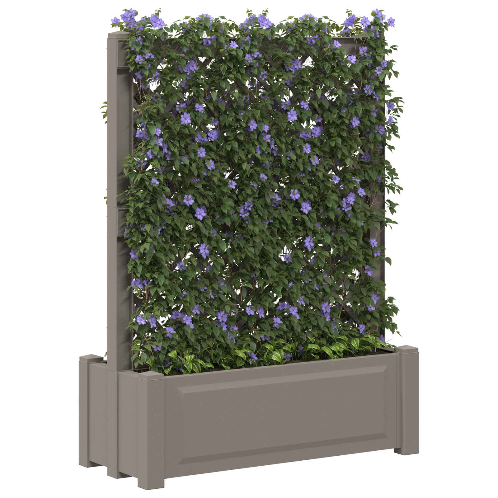 Grote planter met trellis Grijs 99,5 x 43 x 133,5 PP is nu te koop bij PeponiXL, paradijselijk wonen!
