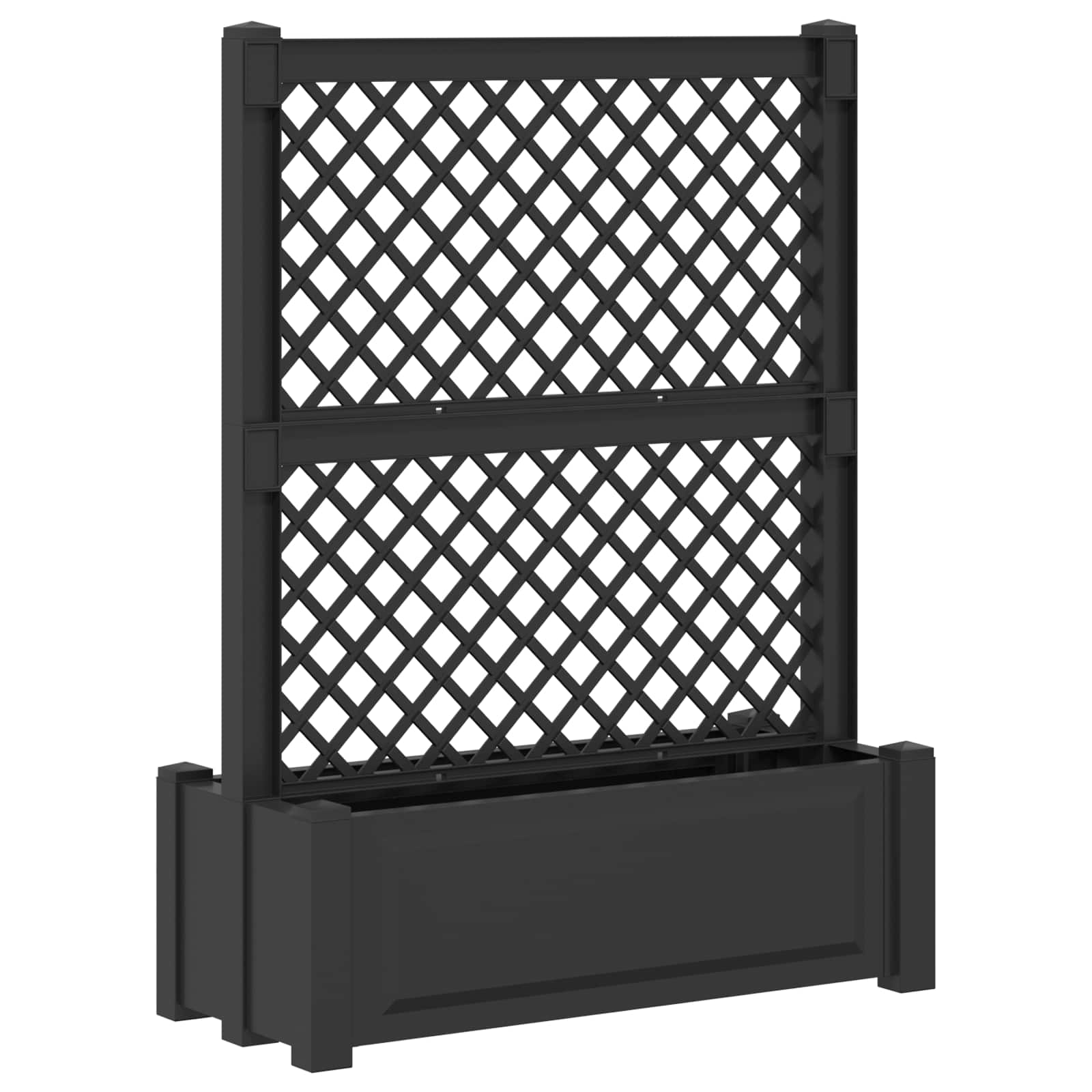 Grote planter met trellis Antracietkleurig 99,5 x 43 x 133,5 PP is nu te koop bij PeponiXL, paradijselijk wonen!