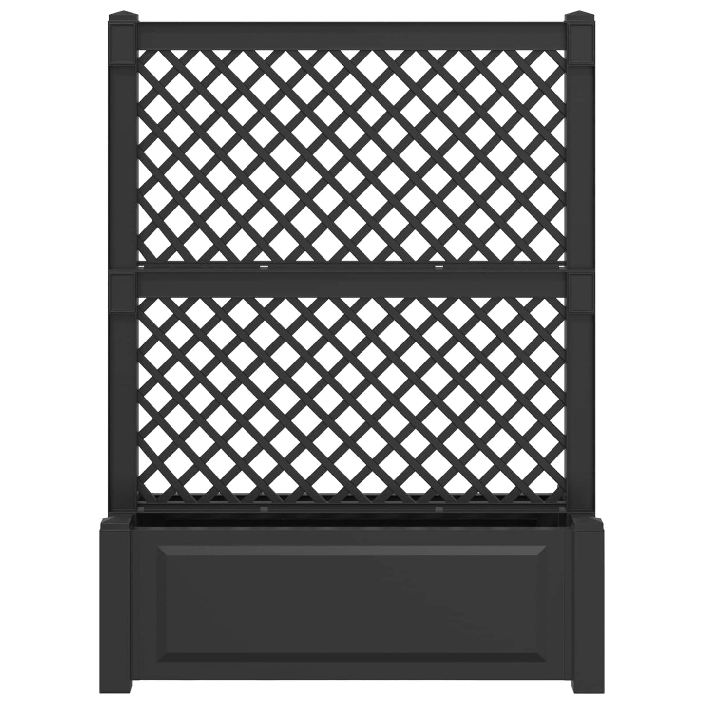 Grote planter met trellis Antracietkleurig 99,5 x 43 x 133,5 PP is nu te koop bij PeponiXL, paradijselijk wonen!
