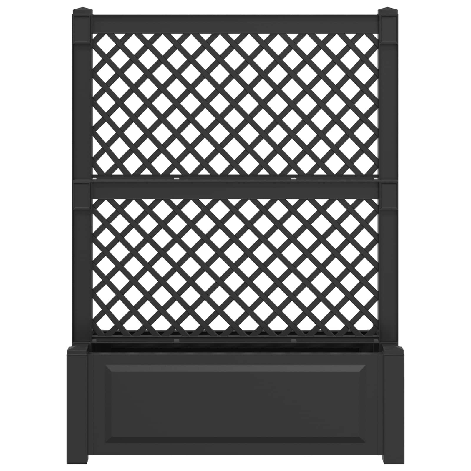 Grote planter met trellis Antracietkleurig 99,5 x 43 x 133,5 PP is nu te koop bij PeponiXL, paradijselijk wonen!