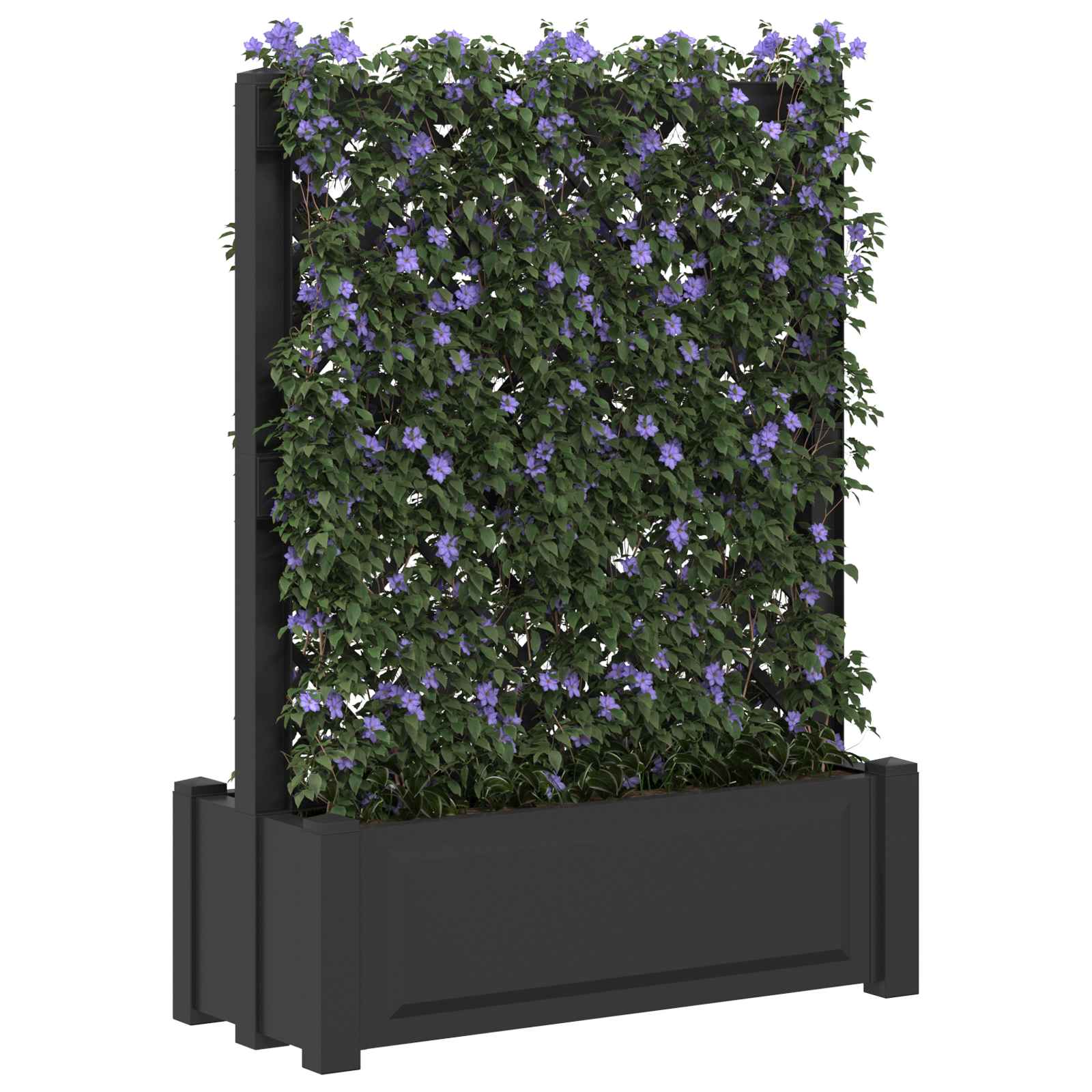 Grote planter met trellis Antracietkleurig 99,5 x 43 x 133,5 PP is nu te koop bij PeponiXL, paradijselijk wonen!