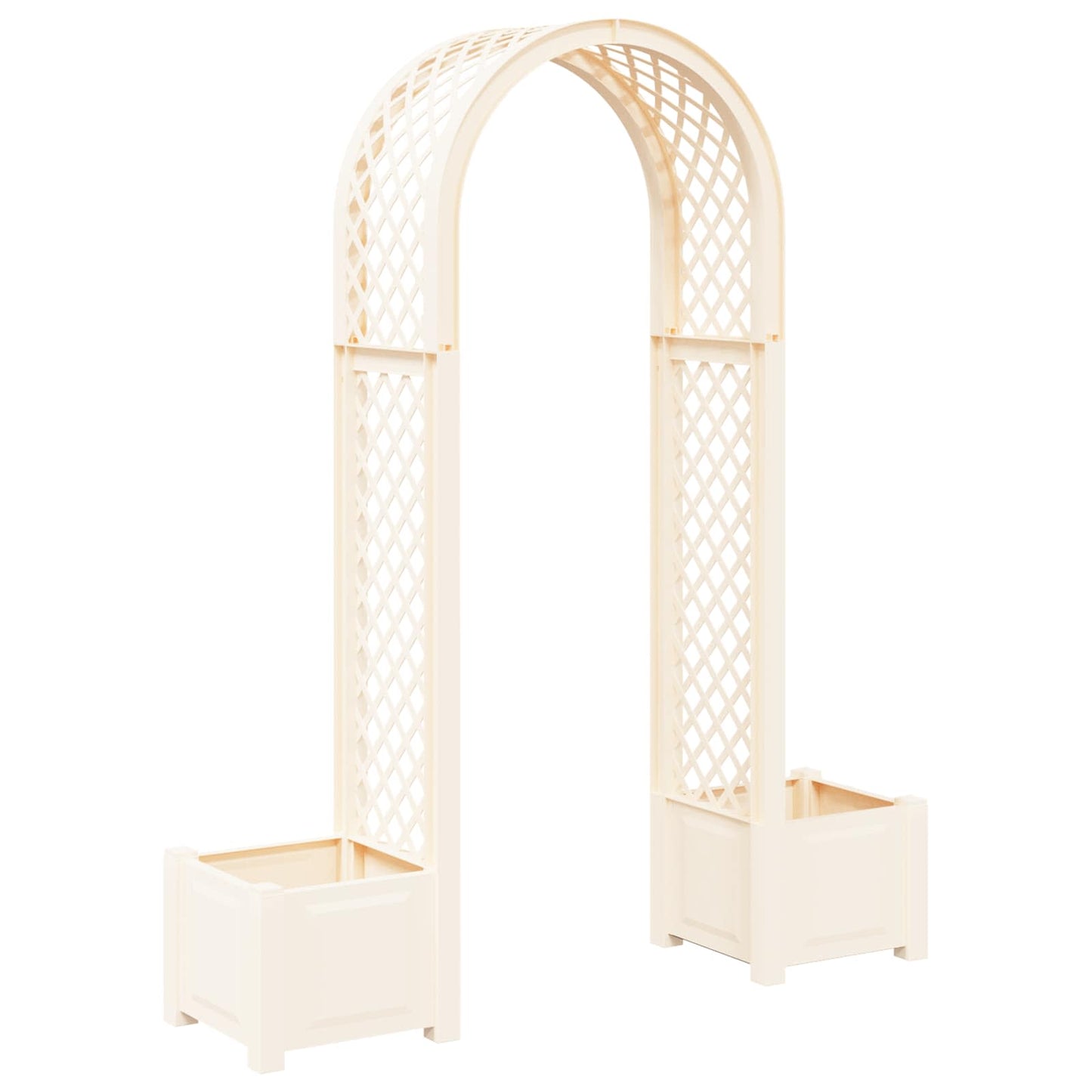 Rozenboog met planter Wit 168,5 x 43 x 207 cm PP is nu te koop bij PeponiXL, paradijselijk wonen!