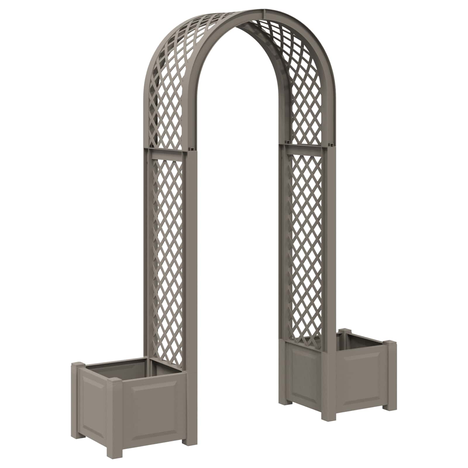 Rozenboog met planter Grijs 168,5 x 43 x 207 cm PP is nu te koop bij PeponiXL, paradijselijk wonen!