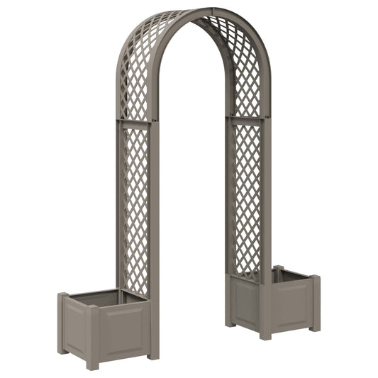 Rozenboog met planter Grijs 168,5 x 43 x 207 cm PP is nu te koop bij PeponiXL, paradijselijk wonen!