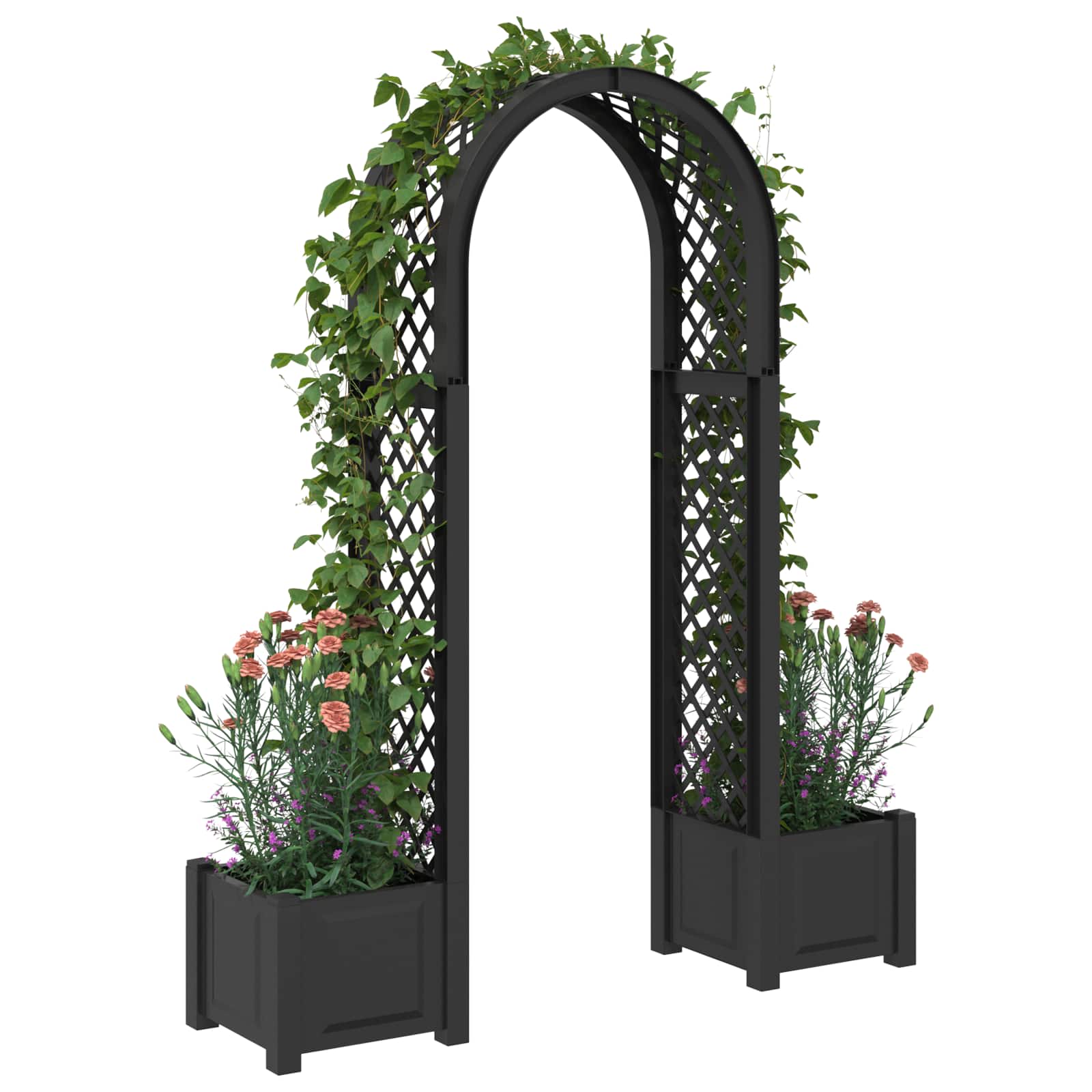 Rozenboog met planter Antracietkleurig 168,5 x 43 x 207 cm PP is nu te koop bij PeponiXL, paradijselijk wonen!