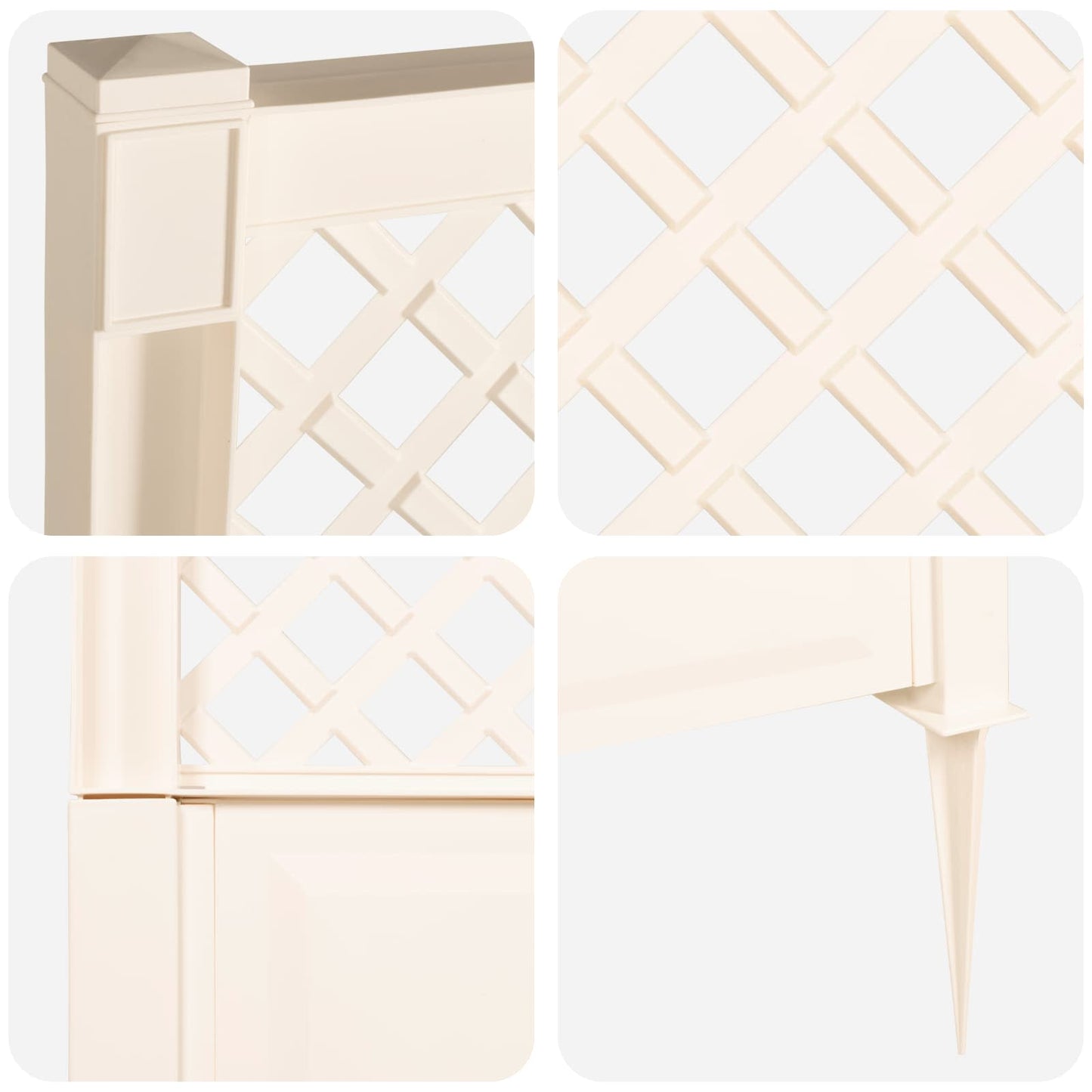 Trellis met Spike Wit 43 x 6 x 165 cm PP is nu te koop bij PeponiXL, paradijselijk wonen!