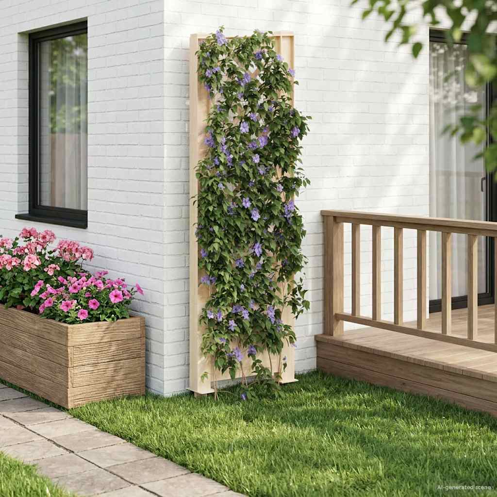 Trellis met Spike Wit 43 x 6 x 165 cm PP is nu te koop bij PeponiXL, paradijselijk wonen!