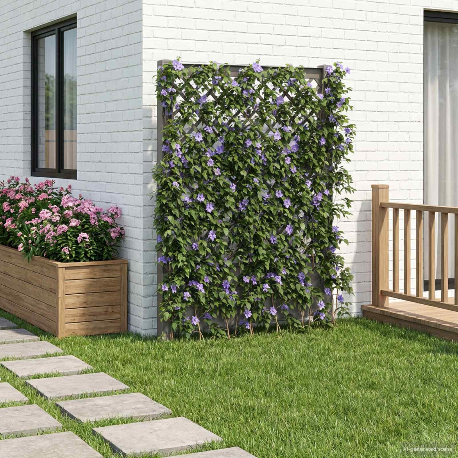 Trellis met Spike Grijs 99 x 6 x 165 cm PP is nu te koop bij PeponiXL, paradijselijk wonen!
