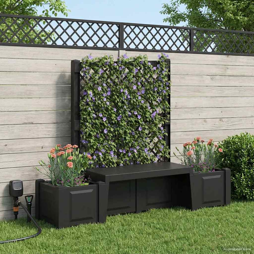 Tuinstoel Kopenhagen Antracietkleurig 173 x 49 x 135,5 cm PP is nu te koop bij PeponiXL, paradijselijk wonen!