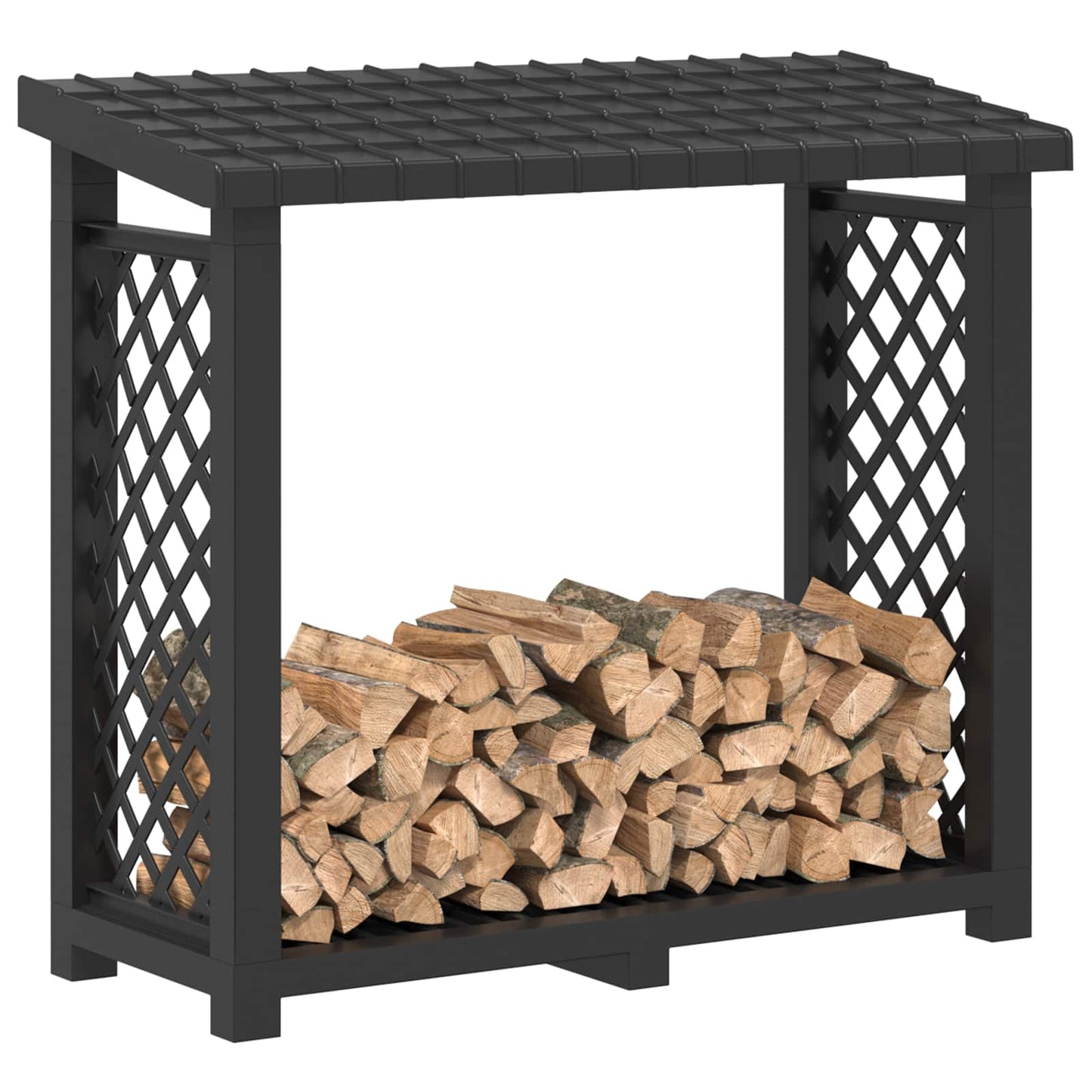 Brandhoutrek 114 x 46 x 101 cm PP Antraciet is nu te koop bij PeponiXL, paradijselijk wonen!