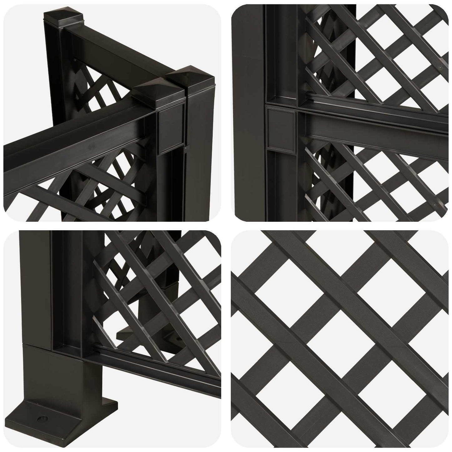 Vuilnisbak Trellis Antracietkleurig 123 x 47 x 114 cm PP is nu te koop bij PeponiXL, paradijselijk wonen!