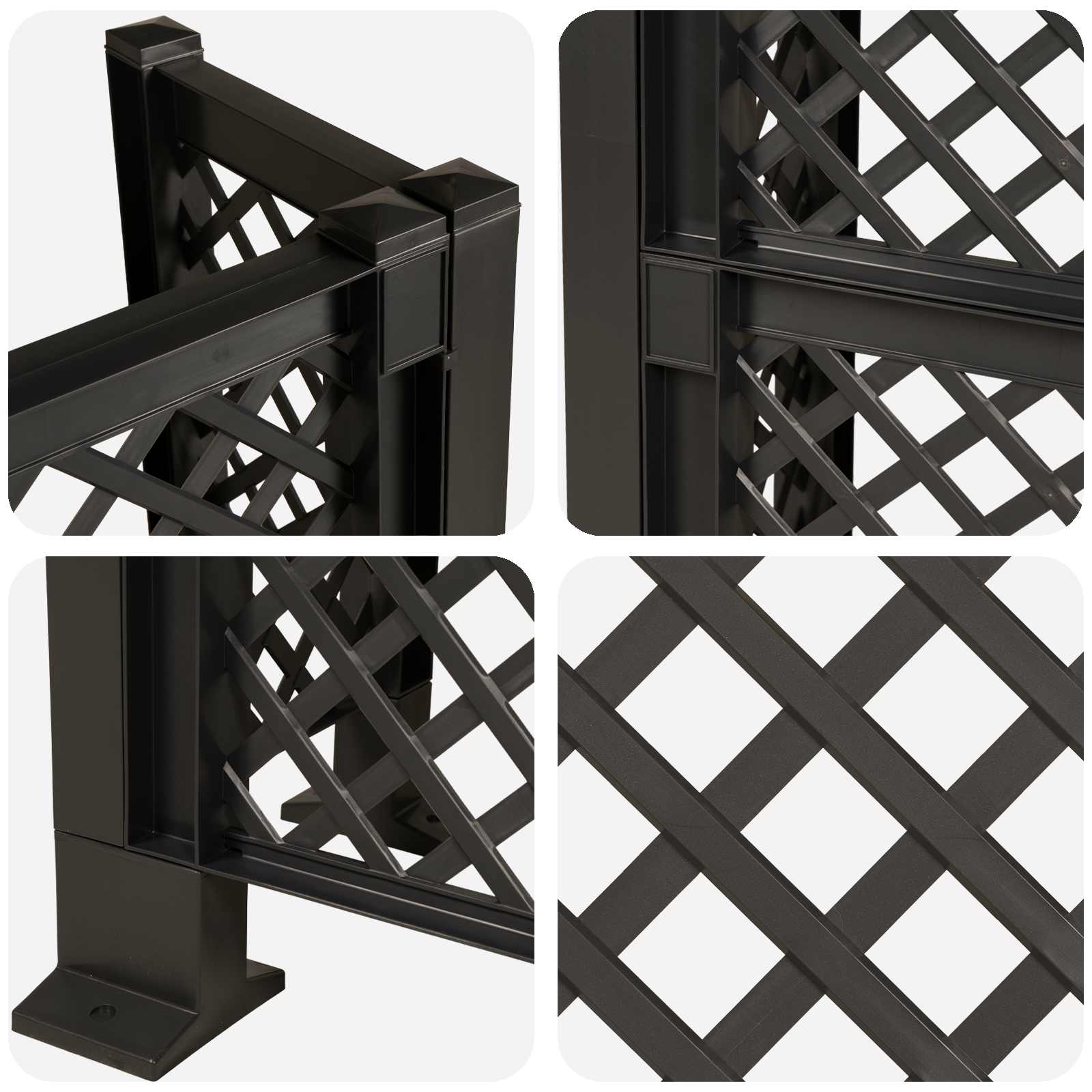 Vuilnisbak Trellis Antracietkleurig 123 x 47 x 114 cm PP is nu te koop bij PeponiXL, paradijselijk wonen!