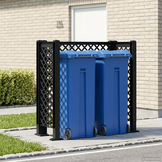 Vuilnisbak Trellis Antracietkleurig 123 x 47 x 114 cm PP is nu te koop bij PeponiXL, paradijselijk wonen!