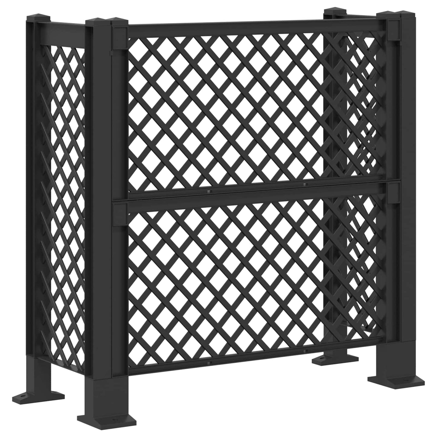 Vuilnisbak Trellis Antracietkleurig 123 x 47 x 114 cm PP is nu te koop bij PeponiXL, paradijselijk wonen!
