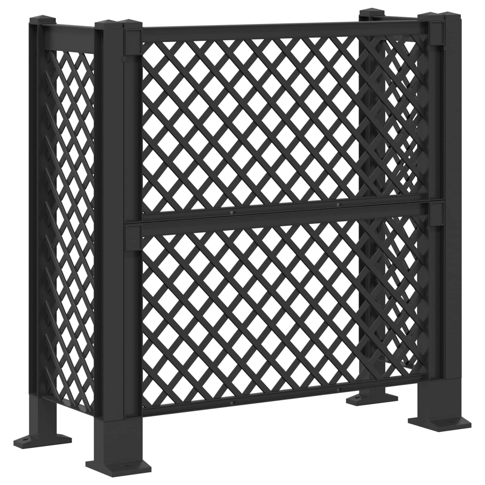 Vuilnisbak Trellis Antracietkleurig 123 x 47 x 114 cm PP is nu te koop bij PeponiXL, paradijselijk wonen!