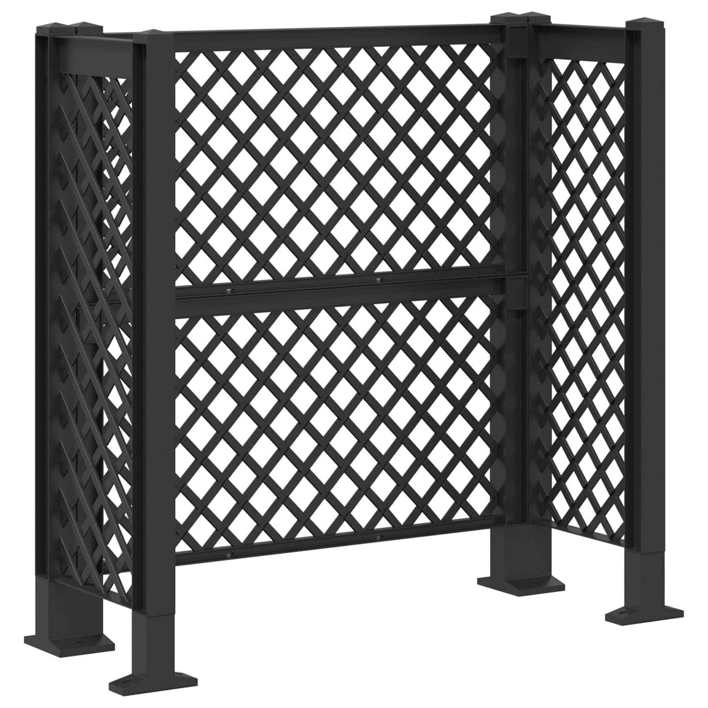 Vuilnisbak Trellis Antracietkleurig 123 x 47 x 114 cm PP is nu te koop bij PeponiXL, paradijselijk wonen!