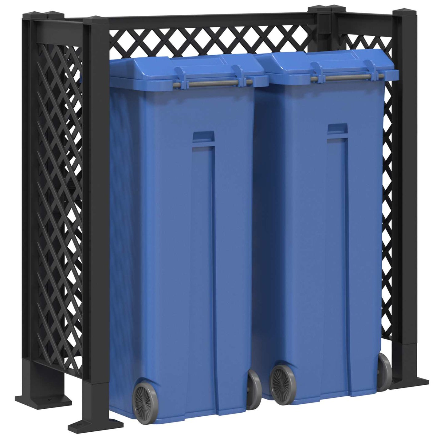 Vuilnisbak Trellis Antracietkleurig 123 x 47 x 114 cm PP is nu te koop bij PeponiXL, paradijselijk wonen!