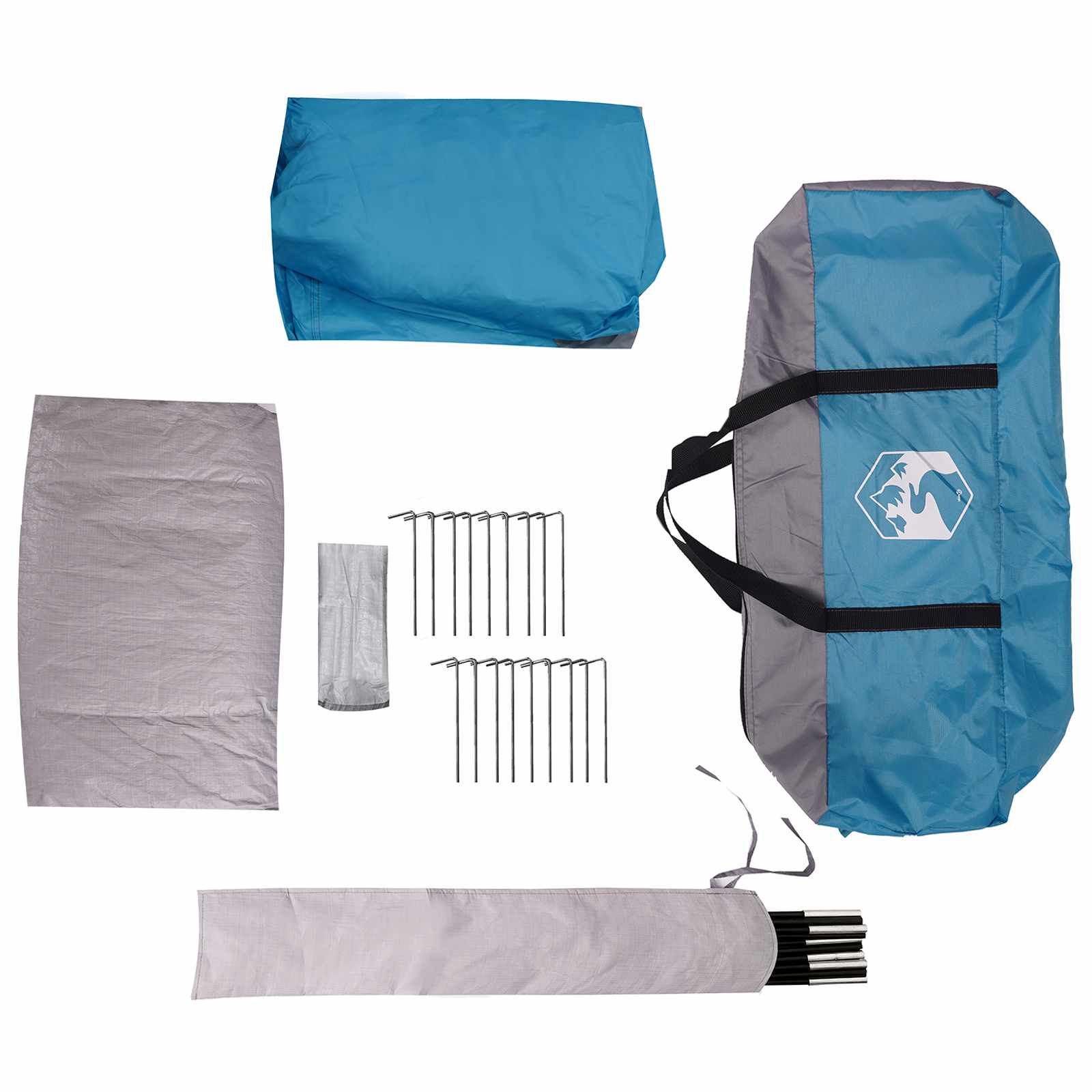Gezinstent met regenzeil waterdicht 6-persoons Blauw is nu te koop bij PeponiXL, paradijselijk wonen!