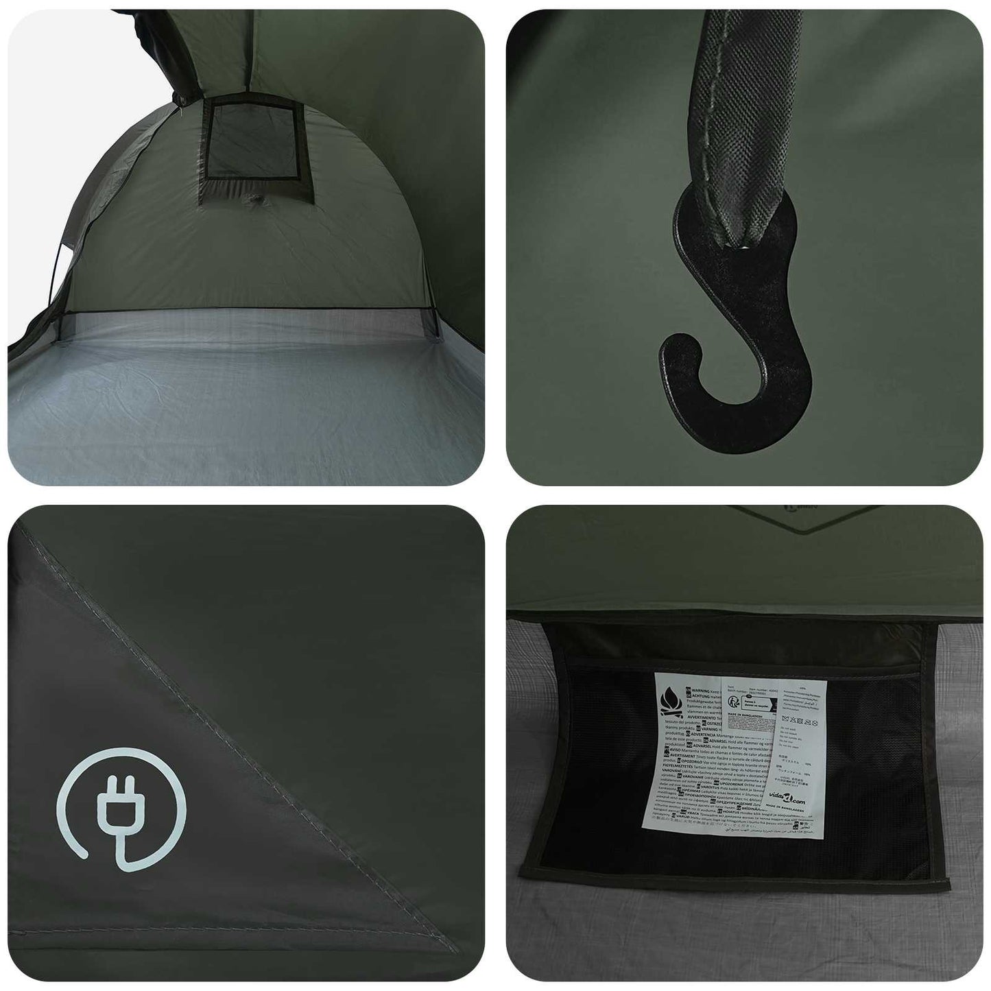 Hiking Tent Waterdicht 2-persoons Legergroen is nu te koop bij PeponiXL, paradijselijk wonen!