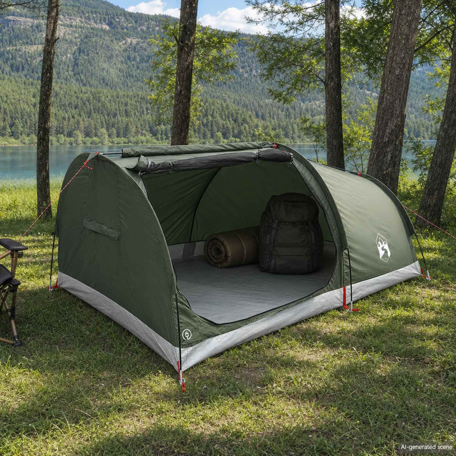 Hiking Tent Waterdicht 2-persoons Legergroen is nu te koop bij PeponiXL, paradijselijk wonen!