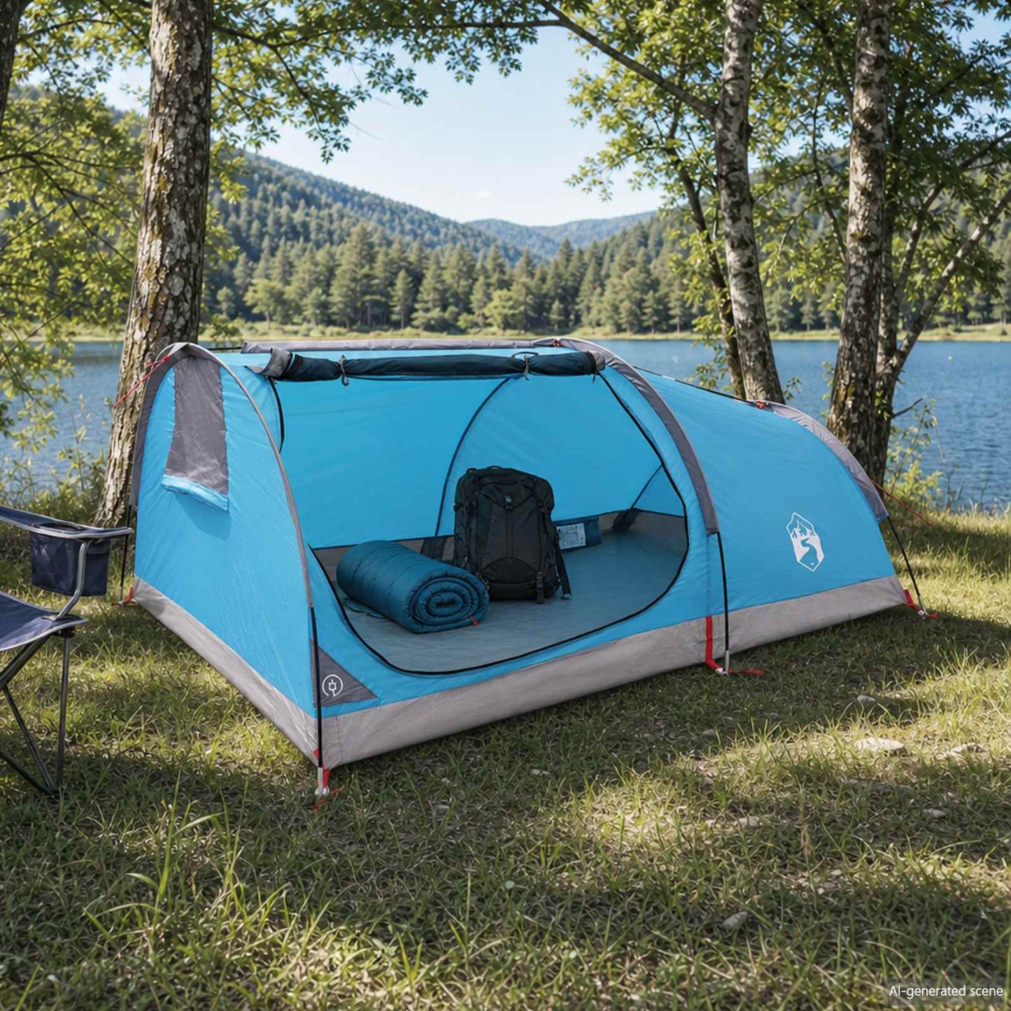 Hiking Tent Waterdicht 1-persoons Blauw is nu te koop bij PeponiXL, paradijselijk wonen!